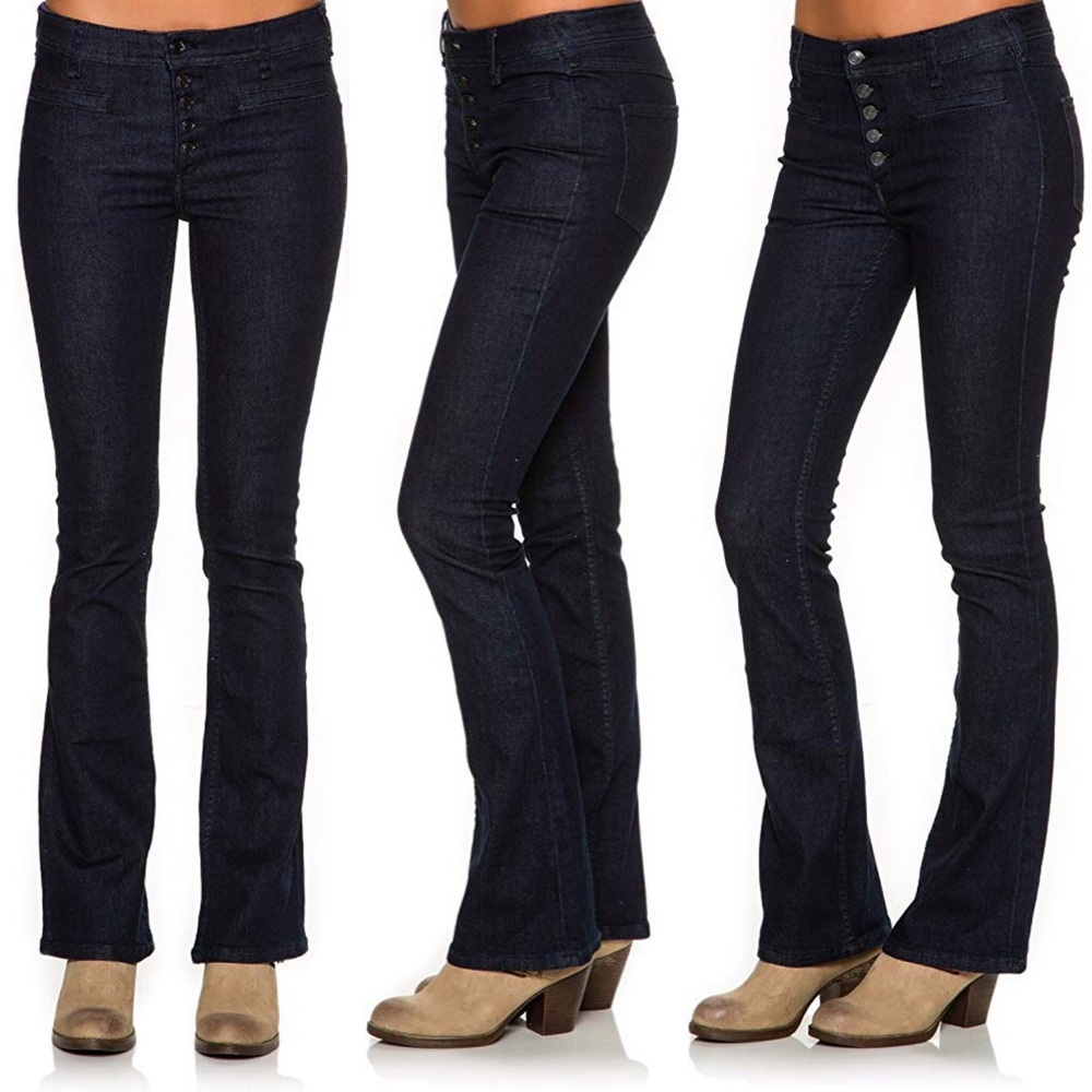 FREE PEOPLE “Slim Trouser Flare” Jeans